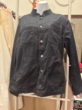Hart Schaffner Marx Reversible Jacket in Black Plaid & Dark Denim